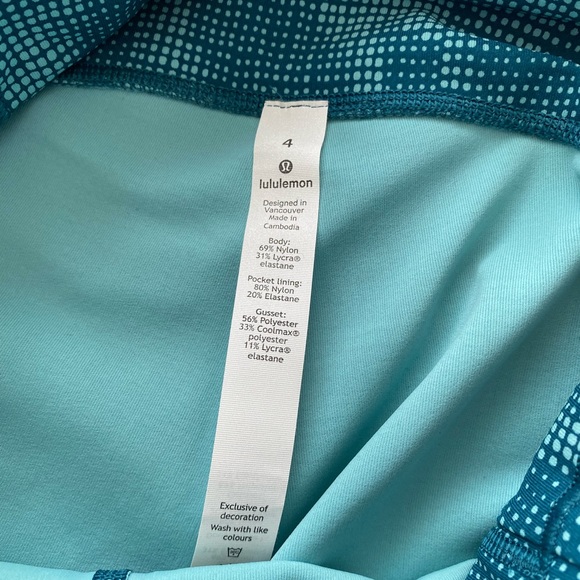 Lululemon Speed Up Tight 28" BNWT in Illusion Tidal Teal Bermuda Teal - Picture 11 of 11